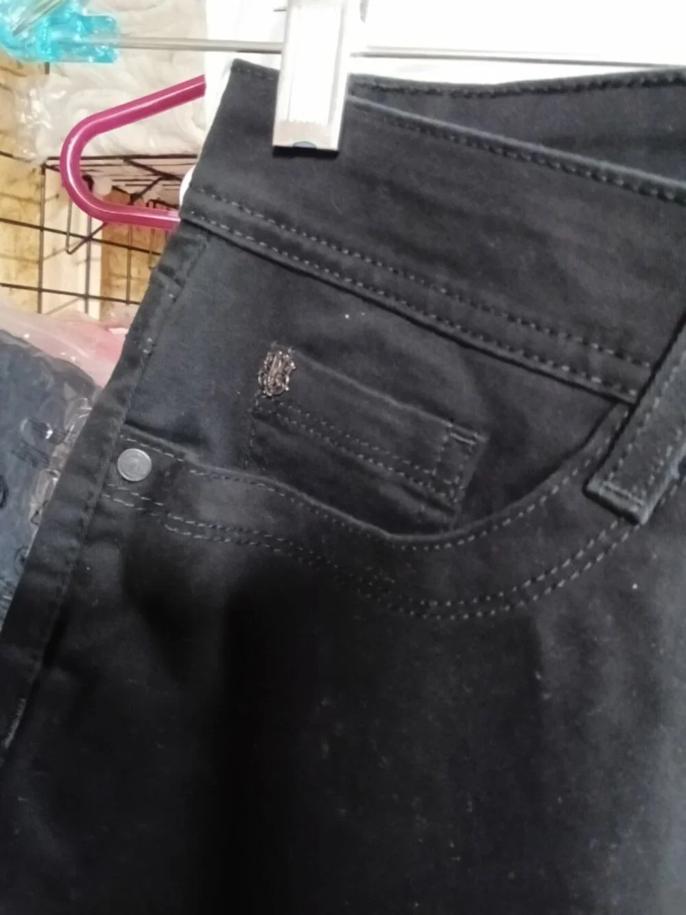 Nine West Black Denim Shorts with Pocket Detail